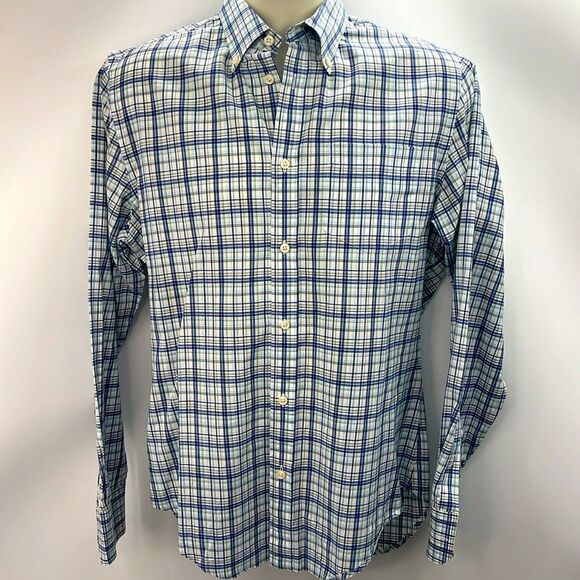 Club Monaco long sleeve plaid button up shirt medium - Picture 2 of 4